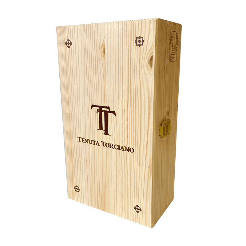 Cassa di legno TT da 2 bottiglie